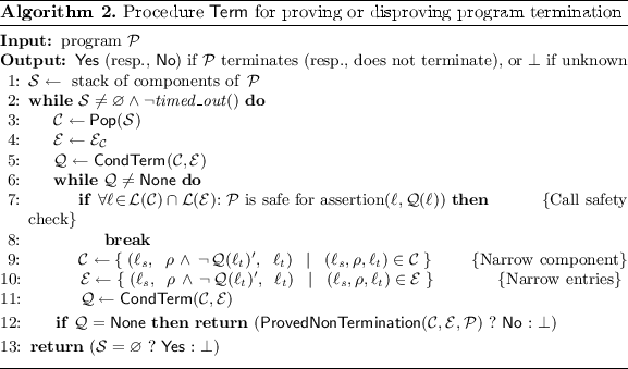 conditional-termination-algo
